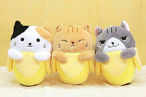 Cute 7" Banana Cat Soft Plush Toy Set of 3