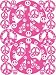 Peace Sign Wall Stickers Decals in Pink with White