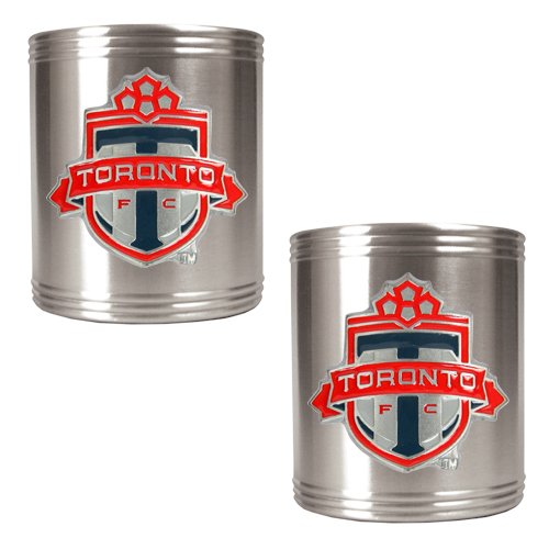 Toronto FC MLS 2pc Stainless Steel Can Holder Set - Primary Team Logo