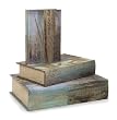 Set of 3 Pastel Wave Design Decorative Book Style Boxes 14.5"