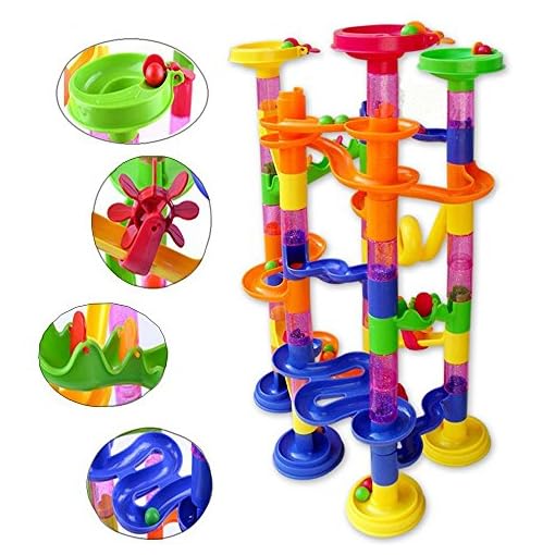 Stylrtop Deluxe Marble Race Game Marble Run Play Set 105pcs Developing