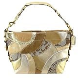 Authentic Coach Circle Patchwork Carly Shoulder Bag 14005 Gold