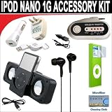Buy 10 pc. Accessory kit for iPod Nano 1g. Includes Black portable stereo speaker w cable 3-in-1... 