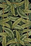 Environments Palm Leaf Wool Round Rug Size: 8 Round