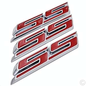 CHEVY CAMARO IMPALA SS SUPERCHARGED BADGE EMBLEMS RED - Foto 10