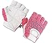 Kango Fitness Gel Padded Leather Gym Gloves Cycling Weight Lifting Sports Wheelchair Pink/White W-1024