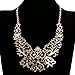 Fashion Retro Gold Tone Chain Flower Vine Hollow Adjustable Bib Pendant Necklace