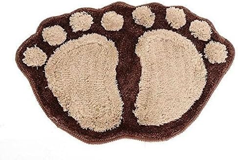 Lovely Big Feet Absorbent Non-slip Bath Mats Floor Mats Mat (Brown)