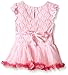 Youngland Baby Girls' Crochet Lace Rosette Heart Applique Tutu Dress and Legging Set