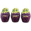 GRAPES 3-D Canister Set of 3 Canisters Grape Vine NEW