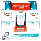 Eucerin Dry Skin Therapy Plus Intensive Repair Creme (Pack of 3) Bonus Hand Creme