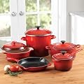 Le Creuset 9-Piece Cookware Set: Cherry