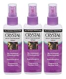 Crystal Body 30093 Crystal Spray Body Deodorant, 4-Ounce Spray Bottles in 3-Count Packages (Pack of 2)
