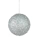 Fancy Silver Holographic Glitter Drenched Christmas Ball Ornament 3" (80mm)