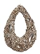 7.5" Golden Encrusted Sequins and Jewels Hoop Christmas Ornament
