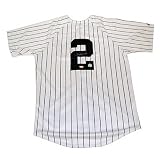 Derek Jeter New York Yankees On Back Number Autographed Replica Jersey