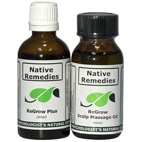 Native Remedies ReGrow Plus and ReGrow Massage Oil ComboPack to strengthen and improve... by Native Remedies
