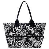 Fleur Black Reisenthel Expandable Travel Shopper Bag - Two bags in One