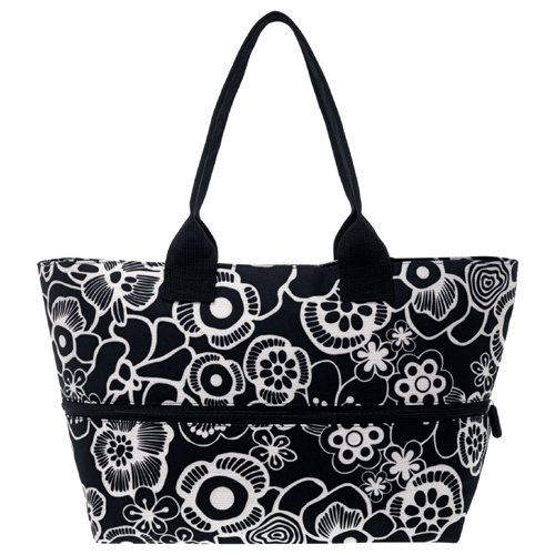 Fleur Black Reisenthel Expandable Travel Shopper Bag - Two bags in One
