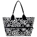 Fleur Black Reisenthel Expandable Travel Shopper Bag - Two bags in One