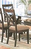 Set of 2 Contemporary Style Cross Back Design Dining Chairs