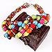 Twist Torsade Layers Colorful Ball Beaded Bib Choker Collar Necklace Earrings