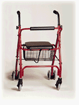 4-Wheel Aluminum Rollator Walker