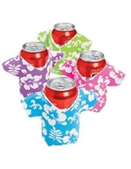 Foam Hawaiian Shirt Can / Bottle Coolios - Tiki Luau Koozie TIME! (12)