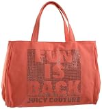 Juicy Couture Fun is Back Pink Cheeks Canvas Zip Tote