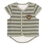 (チャックル) chuckle 袖付き中綿入り前開きベスト グレー 70cm P9077-70-00