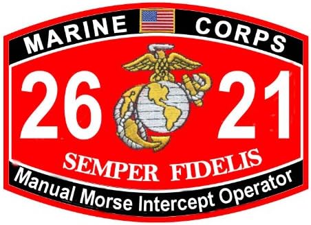 USMC MOS 2621 Manual Morse Intercept Operator Decal 10"