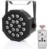 Laluce 18LED Par Lights for Stage Lighting with RGB Magic Effect by Remote Control and DMX512