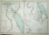 1872 BLACKIE GEOGRAPHY MAPS EGYPT NUBIA ABYSSINIA NILE