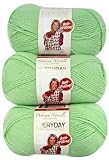 Premier Yarns 3-Pack Solid Deborah Norville Everyday Soft Worsted, Baby Green