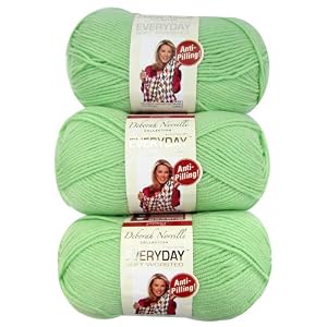 Premier-Yarns-3-Pack-Solid-Deborah-Norville-Everyday-Soft-Worsted-Baby-Green
