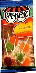 Paskesz Lollypops, 2.6-Ounce Bags (Pack of 24)