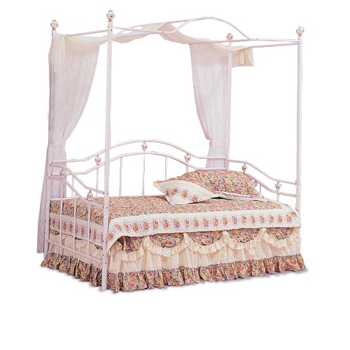 Girls White Sweetheart Canopy Twin Day Bed Day Bed