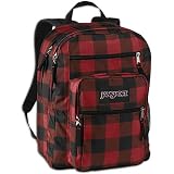  : JanSport Big Student Backpack (Black/Scarlet/Plaid)