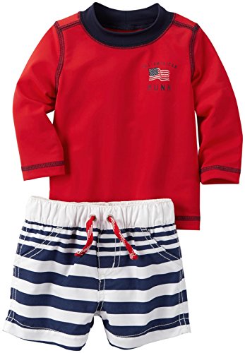 Carter's 2-Piece Rashguard Set, Red, 9 Months
