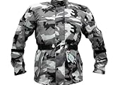 Australian Bikers Gear Grey Camo Waterproof Armoured Motorcycle Jacket (38