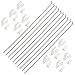WMYCONGCONG 10 PCS 1.2x210mm Steel Pushrods Parts + 10 PCS Nylon Micro Control Horns 21x11mm 4 Holes for RC Airplane Plane DIY Parts