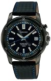 Seiko Men's SNQ099 Perpetual Calendar Black Ion Finish Case and Bezel  Strap Watch