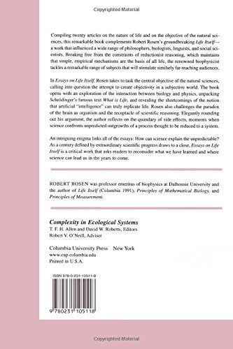 Essays on Life Itself (Complexity in Ecological Systems)