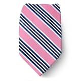 Nautica Designer Silk Neck Tie - Pink/Navy/White