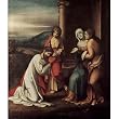 Correggio (Farewell of Christ by Mary, with Mary and Martha, the sisters of Lazarus) Art Poster Print - 13x19