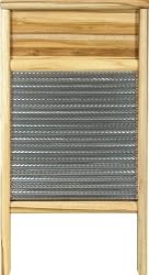 Columbus Washboard 3010 Spiral Metal Washboard Teak 12-7/16x23-3/4 Inches