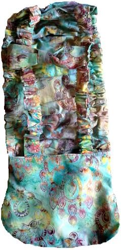 Chicken Diapers - Cotton Batik Fabric (turquoise rain, medium)