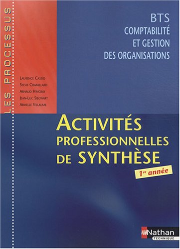 Activités professionnelles de synthèse BTS CGO 1re année