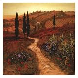 Down the Lane by Steve Thoms poster print,13 in. x 13 in.
