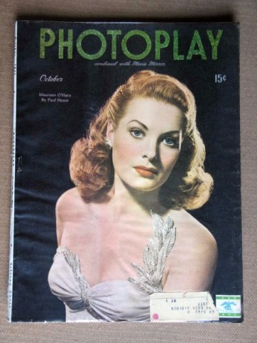 PHOTOPLAY Magazine, OCTOBER 1945 with MAUREEN O'HARA on the cover.  Scarce. Inside we have portraits/articles on JUDY GARLAND, HUMPHREY BOGART, JOHN DALL, LAUREN BACALL, BETTY GRABLE, GREGORY PECK. (See addl photos)